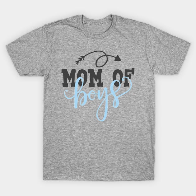 Mom of boys T-Shirt by TheBlackCatprints